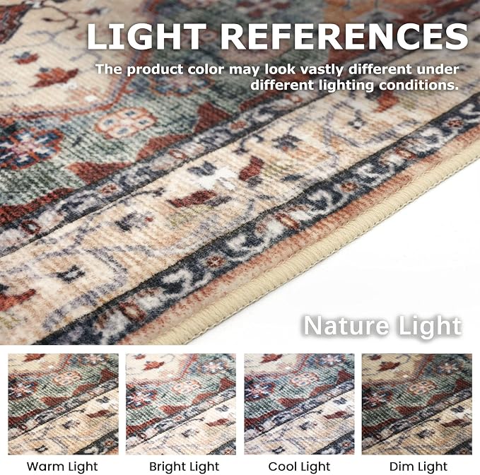 KOZYFLY Runners for Hallways 3x8 Ft Washable Kitchen Runner Rug Boho Runner Rug - Image 3