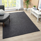 LUXE WEAVERS Modern Farmhouse Smoke 6x9 Washable Area Rug, Anti-Slip Diamond by LuxeWeavers