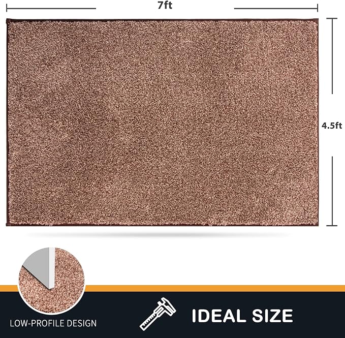 PURRUGS Easy Care Area Rug 4.5ft x 7ft, Non-Slip Washable Entryway Rug - Image 2