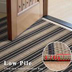 Striped Easy Jute Entryway Rug 2x3 Indoor Outdoor Front Door Mat Washable Non - Image 4