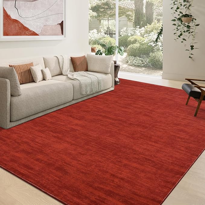 RUGSREAL 5x7 Living Room Area Rug Modern Solid Color Area Rugs Non-Slip Stain - Image 7