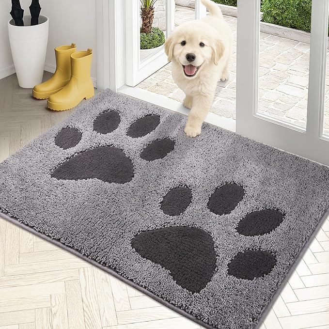 PURRUGS Dirt Trapping Door Mat 24" x 35.5", Non-Skid/Slip Machine Washable by PURRUGS
