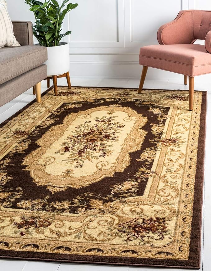 Unique Loom Versailles Collection Traditional Classic Floral Motif Area Rug by UniqueLoom
