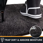 PURRUGS Dirt Trapping Door Mat 24" x 35.5", Non-Slip Machine Washable Entry Rug - Image 5