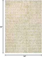 Hand-Tufted 100% Wool Area Rug – Unique Modern Geometric Grid Pattern, Soft - Image 2