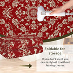 Red Flower Carpet for Living Room, 3x5 Non-Slip Washable Low Pile Abstract - Image 6