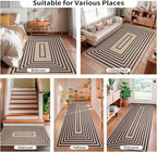 Tangsoo Geometric Easy Jute Rug 2x3 Washable Rug, Small Area Rug - Image 7
