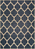 Lahome Moroccan Outdoor Rug 5x7, Easy Jute Blue Washable Rugs - Image 2