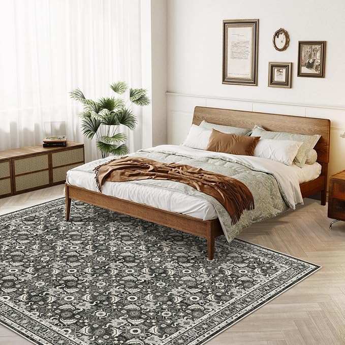 WITSHOCK Living Room Area Rugs 8x10: Soft Non-Slip Backing Washable Rugs - Image 4
