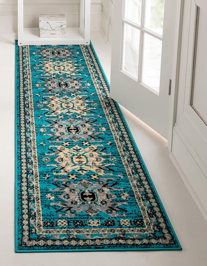 Unique Loom Taftan Collection Border Geometric Tribal Inspired Design Area Rug by UniqueLoom