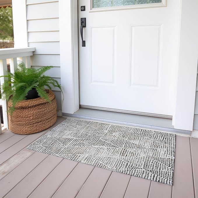 Addison Rugs Chantille ACN591 Ivory 1'8" x 2'6" Indoor Outdoor Area Rug - Image 6