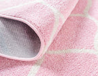 Rugs.com Lattice Frieze Collection Rug – 8' x 10' Oval Light Pink Medium Rug - Image 6