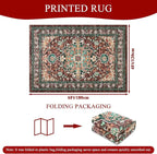 U'Artlines Boho Vintage Area Rug 4x6 ft Machine Washable Low Pile Soft Floor - Image 2