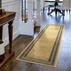 Antep Rugs Alfombras Modern Bordered 2x10 Non-Skid Low Profile Pile Rubber by AntepRugs