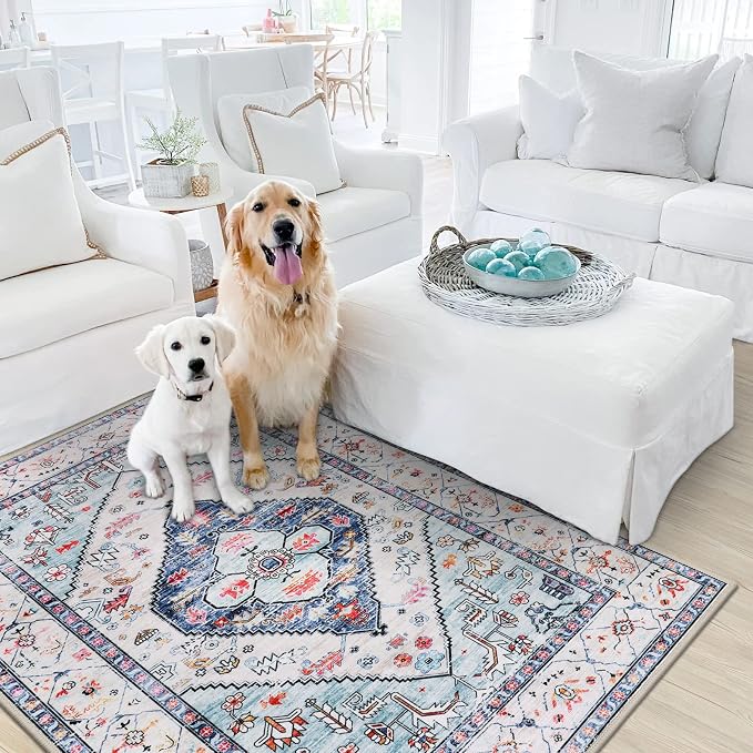 Lahome Boho Round Rug - 7Ft Washable Area Rug - Image 7