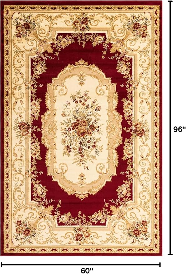 Rugs.com Chateau Collection Rug – 5' x 8' Red Medium Rug Perfect - Image 2
