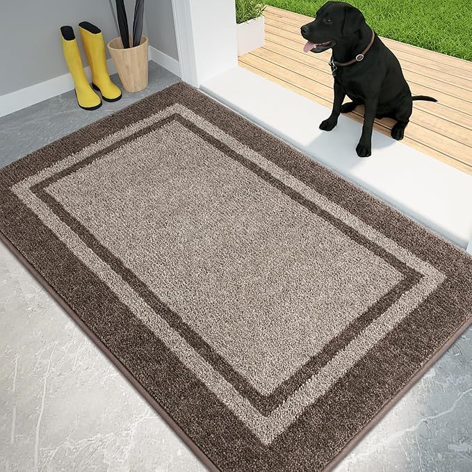 PURRUGS Dirt Trapping Door Mat 34" x 60", Non-Slip/Skid Machine Washable by PURRUGS