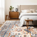 VK VK·LIVING Machine Washable Rug 5'x7' Vintage Design Washable Area Rugs - Image 4