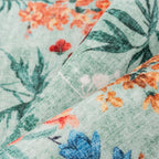 Floral Runner Rug 2x8 Washable Hallway Long Green Bedroom Carpet Non Slip - Image 9