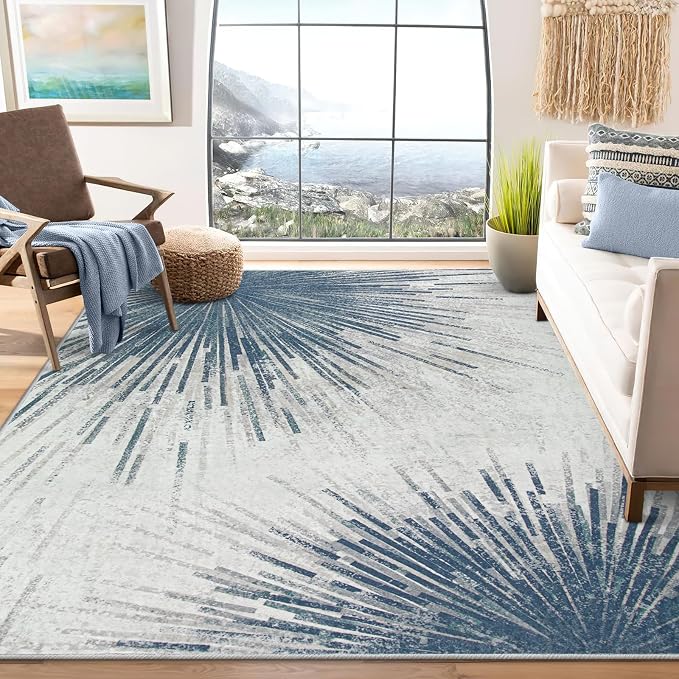 Lahome Modern Machine Washable 6 x 9 Area Rug, Non-Slip Ultra-Thin Big Rugs by Lahome