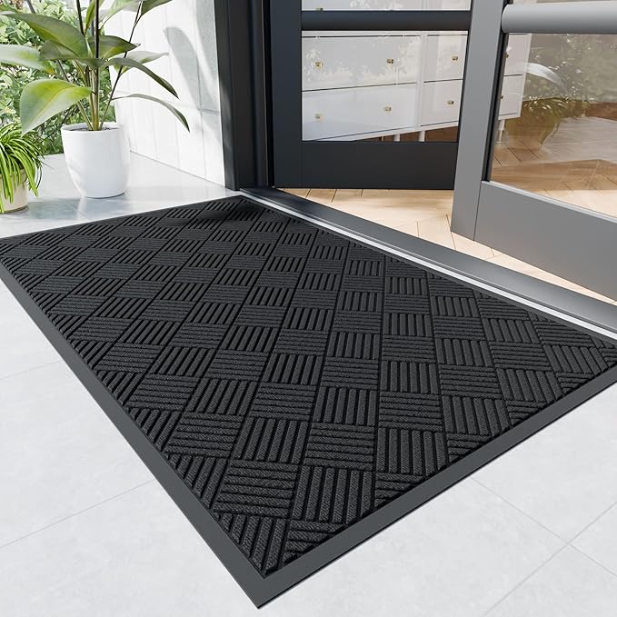 Durable Indoor Outdoor Door Mat, Non-Slip Backing, Stain and Fade Resistant by Naturehydro