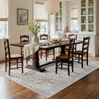 GENIMO 4x6 Area Rugs for Living Room, Machine Washable Low Pile Vintage Rugs - Image 8