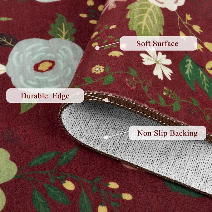 U'Artlines Red Christmas Runner Rug - Image 4