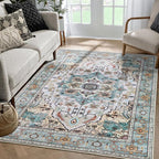 WILLSUN Washable Area Rugs, 3x5 Non-Slip Boho Large Area Rugs - Image 8