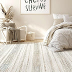 Nakagishi 5x7 Area Rugs Living Room: Washable Boho Large Neutral Soft Rug - Image 6