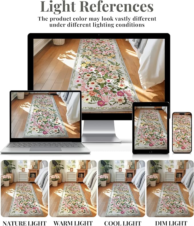 Floral Runner Rug 2x6 - Image 7