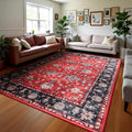 Area Rug for Living Room, 9x12 Machine Washable Non Slip Large Faux Wool Throw by Unknown