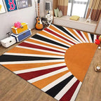6x8ft Boho Area Rug, 3D Printing Rainbow Sun Area Rug, Modern Simple Home by Unknown