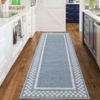 Washable Runner Rug 2x10 Modern Bordered Hallway Runner Rug Non Slip Kitchen - Image 7