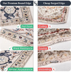 PURRUGS Vintage Farmhouse Boho Runner Rug 2x8 ft, Non-Slip Machine Washable Rug - Image 7
