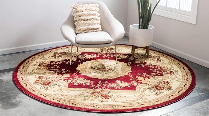 Unique Loom Versailles Collection Traditional Classic Floral Motif Area Rug - Image 8