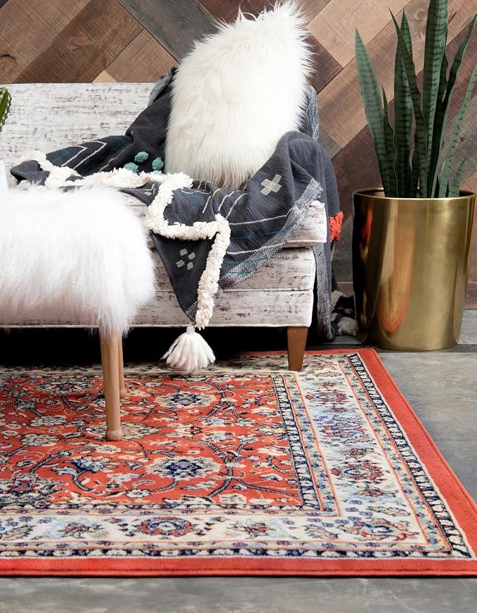 Rugs.com Yasmin Collection Rug – 6' x 9' Terracotta Medium Rug Perfect - Image 7