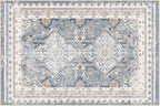 Phantoscope Washable Area Rug 4'x6' Non-Slip, Vintage Neutral Rugs - Image 3