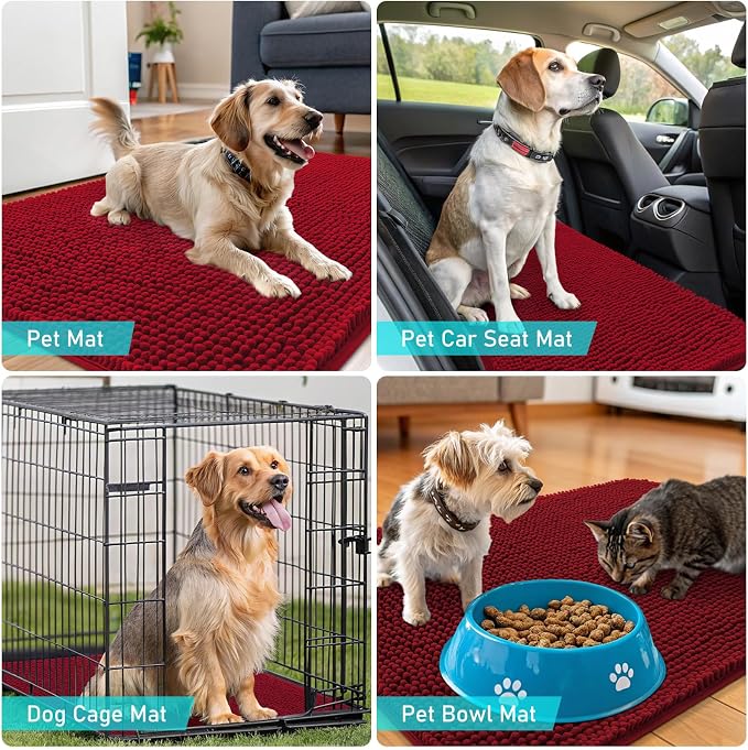 OLANLY Dog Door Mat for Muddy Paws 24x16, Absorbs Moisture and Dirt, Absorbent - Image 7