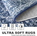 KILOCOCO Hallway Runner 3x10 Rug Runner Printed Vintage Floral Washable Kitchen - Image 3