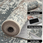 Ciicool 2'6"x10' Washable Runner Rug, Modern Abstract Hallway Rugs Runner - Image 3