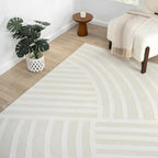 Abani Zen 6' x 9' Cream Rug – Neutral Modern Linear Pattern, Large Soft Area Rug - Image 8