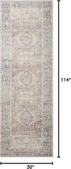 Loloi Chris Loves Julia Jules Collection JUL-07 Natural/Ocean 2'-6'' x 9'-6'' - Image 2