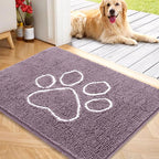 OLANLY Dog Door Mat for Muddy Paws 40x32, Paw Print Design, Absorbs Moisture by OLANLY