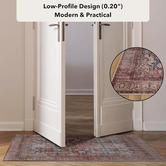 Kuden 6x9 Area Rug, Machine Washable Area Rug - Image 8