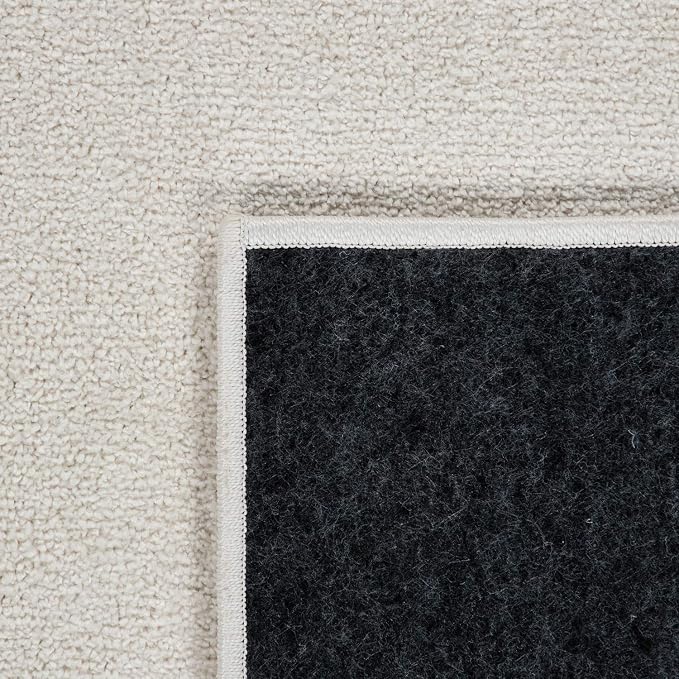 Paco Home Solid Area Rug in Cream Modern Plain Design, Size: 5'3" x 7'3" - Image 4