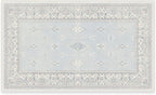 RUGGABLE Washable Vintage Area Rug – Verena Soft Blue 3x5, Stain-Resistant by RUGGABLE