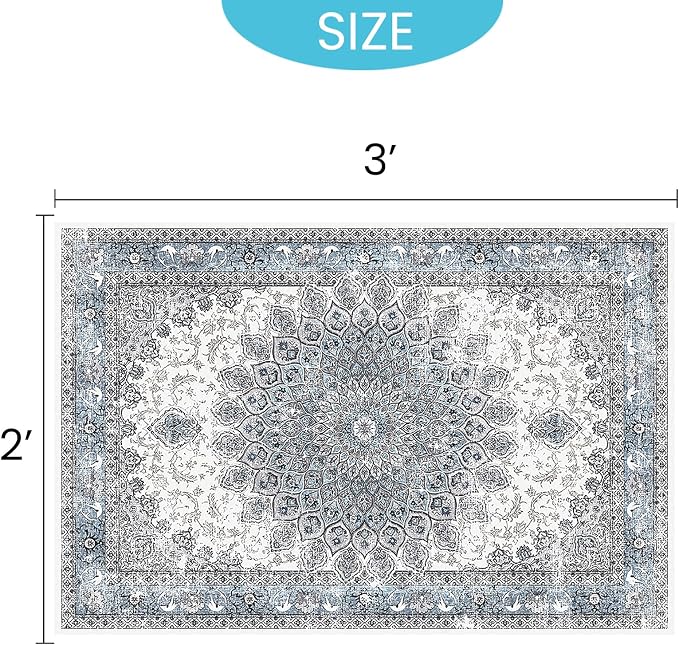 2’x3’ Entry Rug Welcome Mat Small Washable Indoor Door Rug Front Door Mat - Image 2