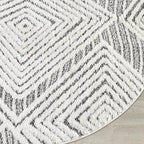 Antep Rugs Palafito 5x5 Geometric Shag Diamond High-Low Pile Textured Indoor - Image 4