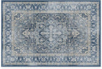 RUGGABLE Washable Area Rug – Kamran Admiral Blue 2x3, Stain-Resistant, Non-Slip by RUGGABLE