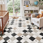 jinchan Macy Area Rug 6x9 Kids Washable Indoor Non-Slip Black and White Modern - Image 3